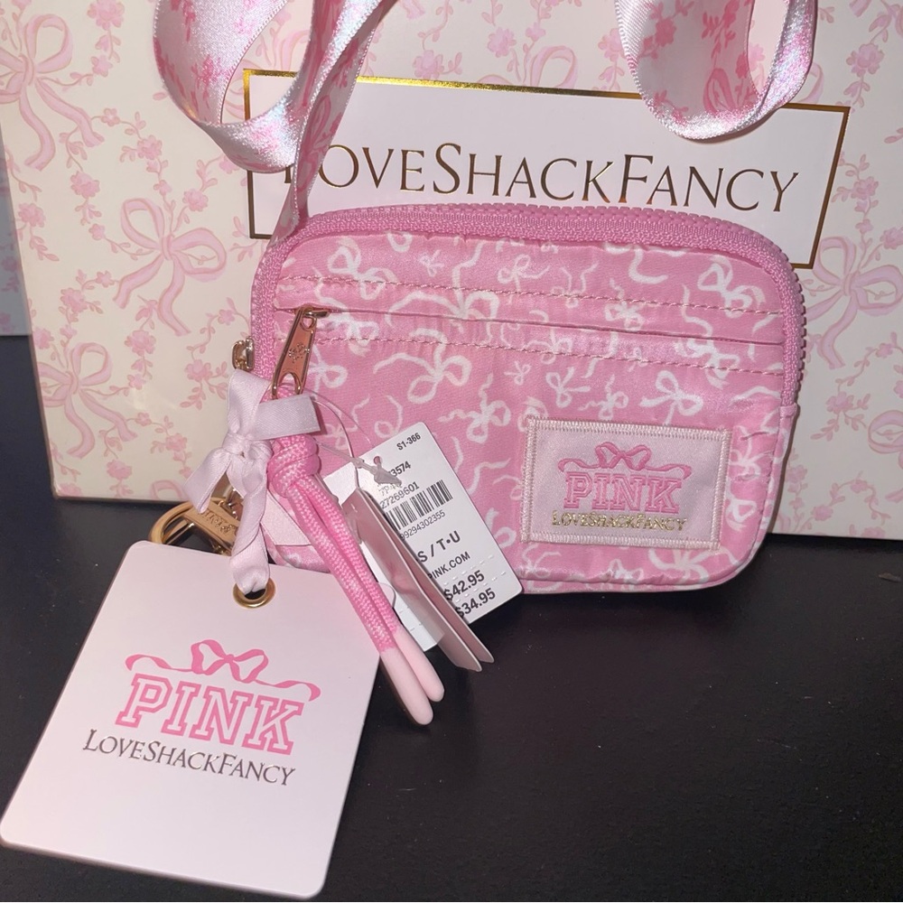 PINK X Loveshackfancy tossed bows card holder - Picture 3 of 5